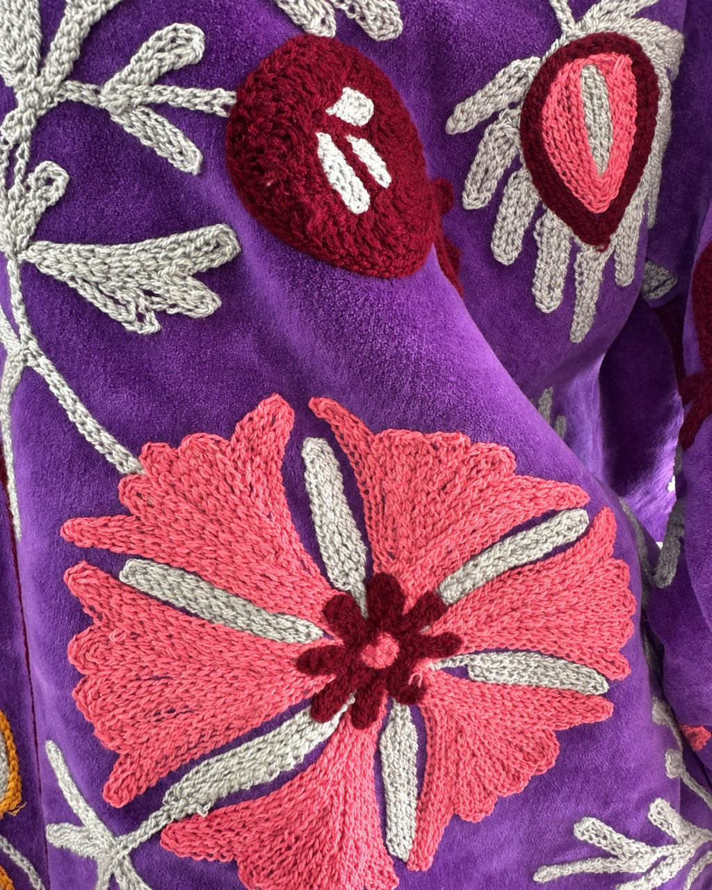 Blazer Suzani Velvet · Morado Floral