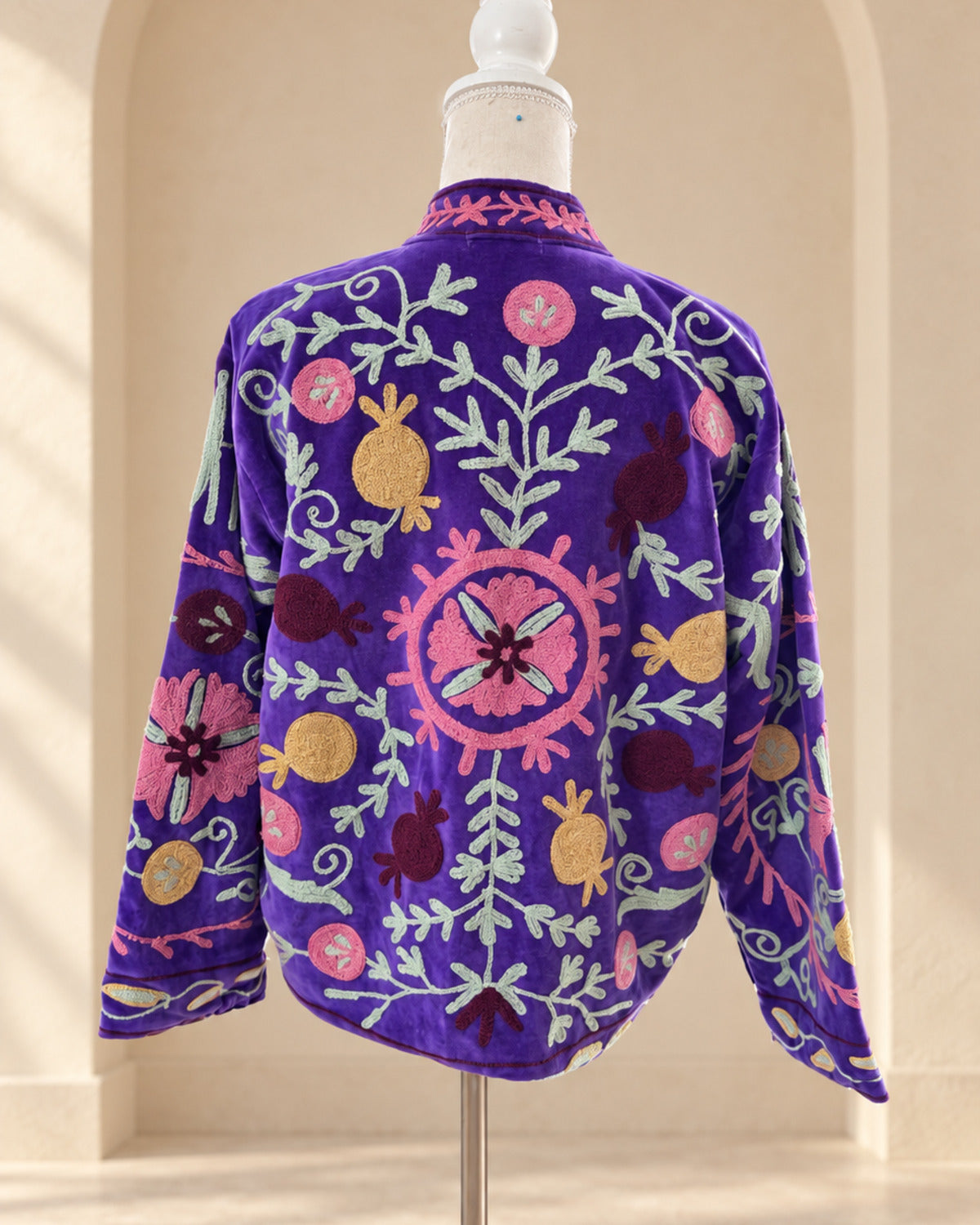 Blazer Suzani Velvet · Morado Floral
