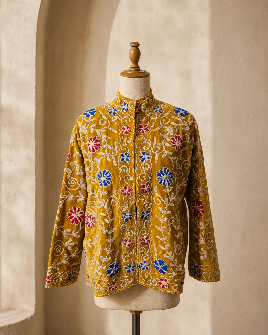 Blazer Suzani Velvet · Mostaza