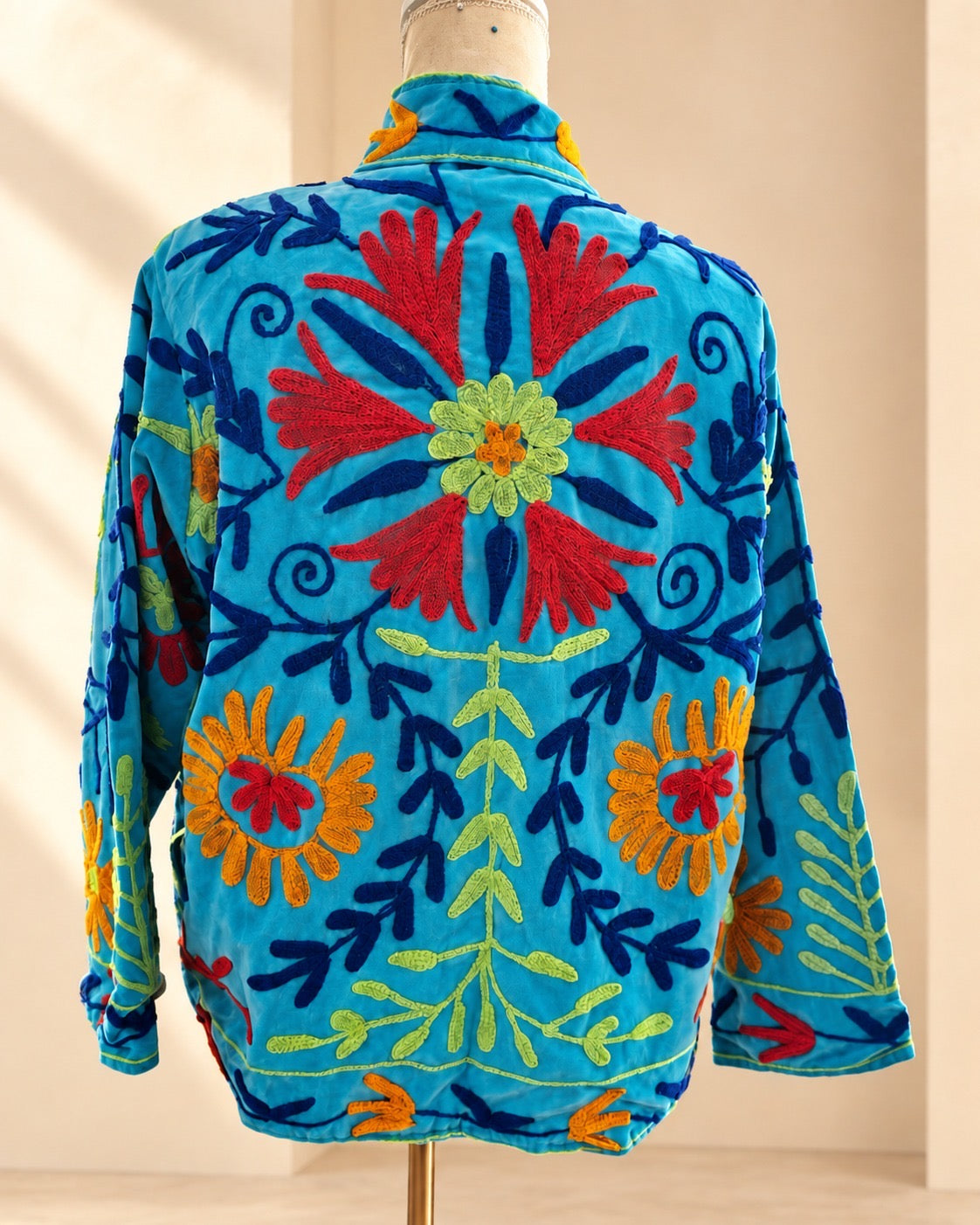 Blazer Suzani Velvet · Azul Turquesa Multicolor