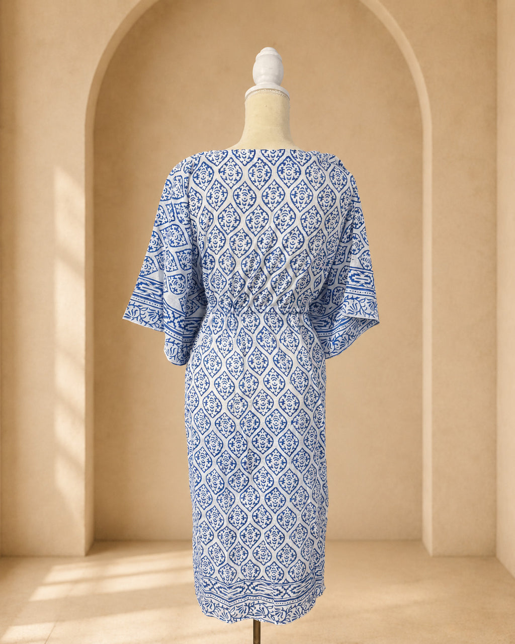 Kaftán Medio Estampado · Azul Jaipur