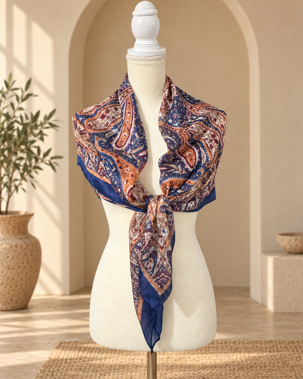 Mascada Paisley · Azul Índigo
