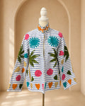 Blazer Canvas Bordado · Riviera Azul