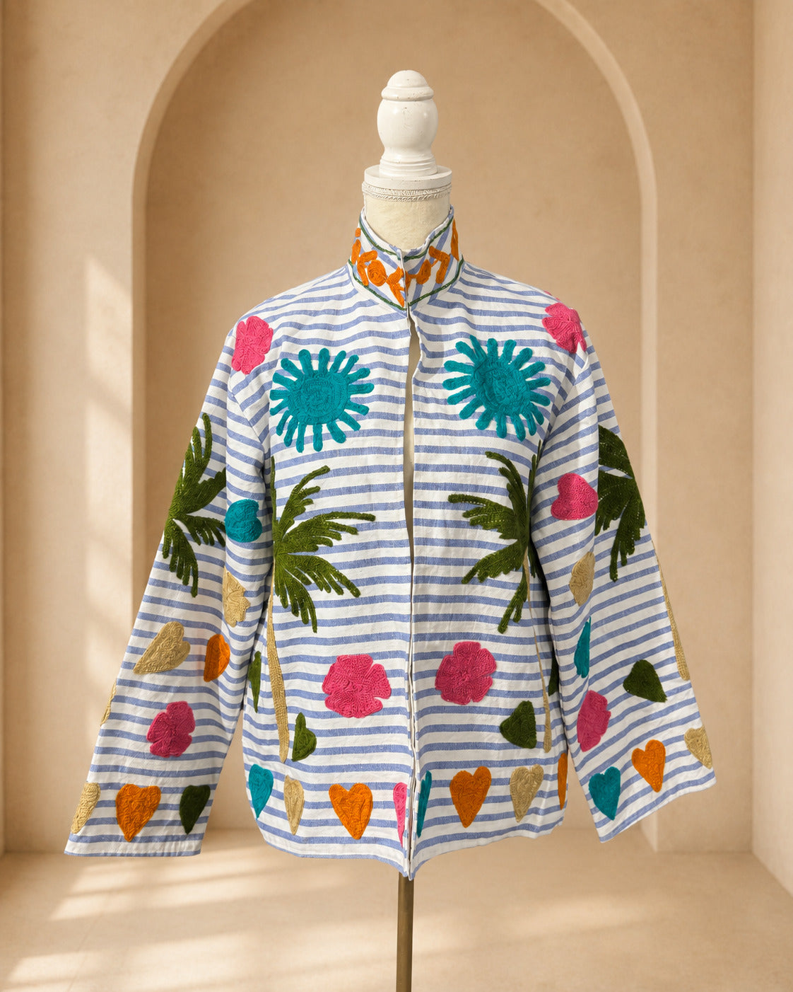 Blazer Canvas Bordado · Riviera Azul