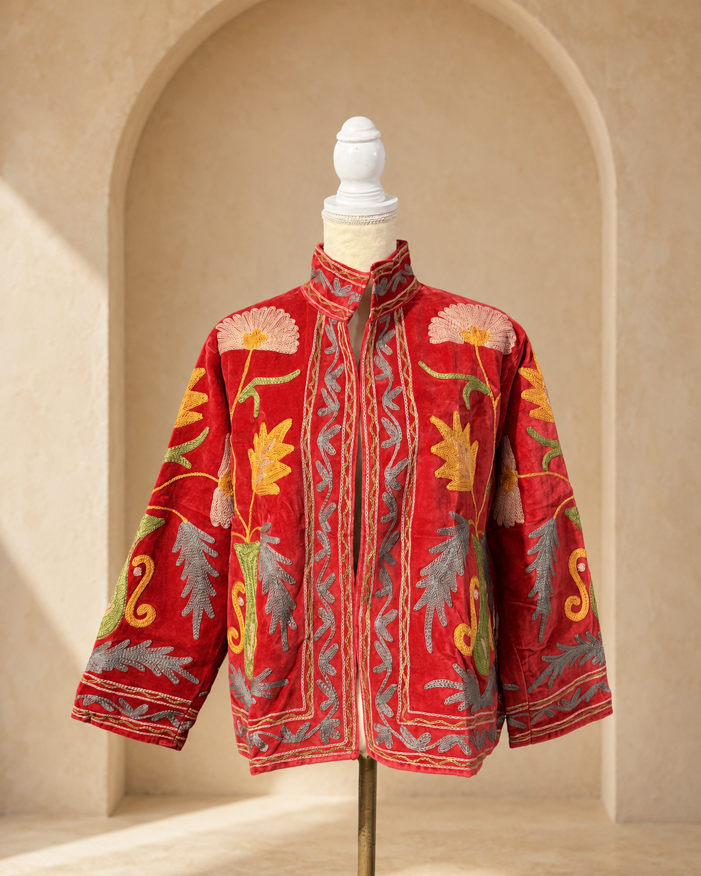 Blazer Suzani Velvet · Jardín Carmesí