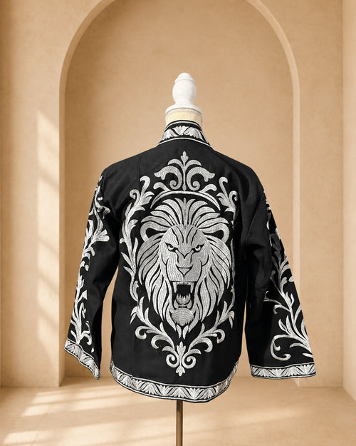 Blazer Canvas Bordado · León Plata
