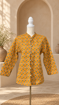 Chamarra Reversible de Algodón · Mostaza