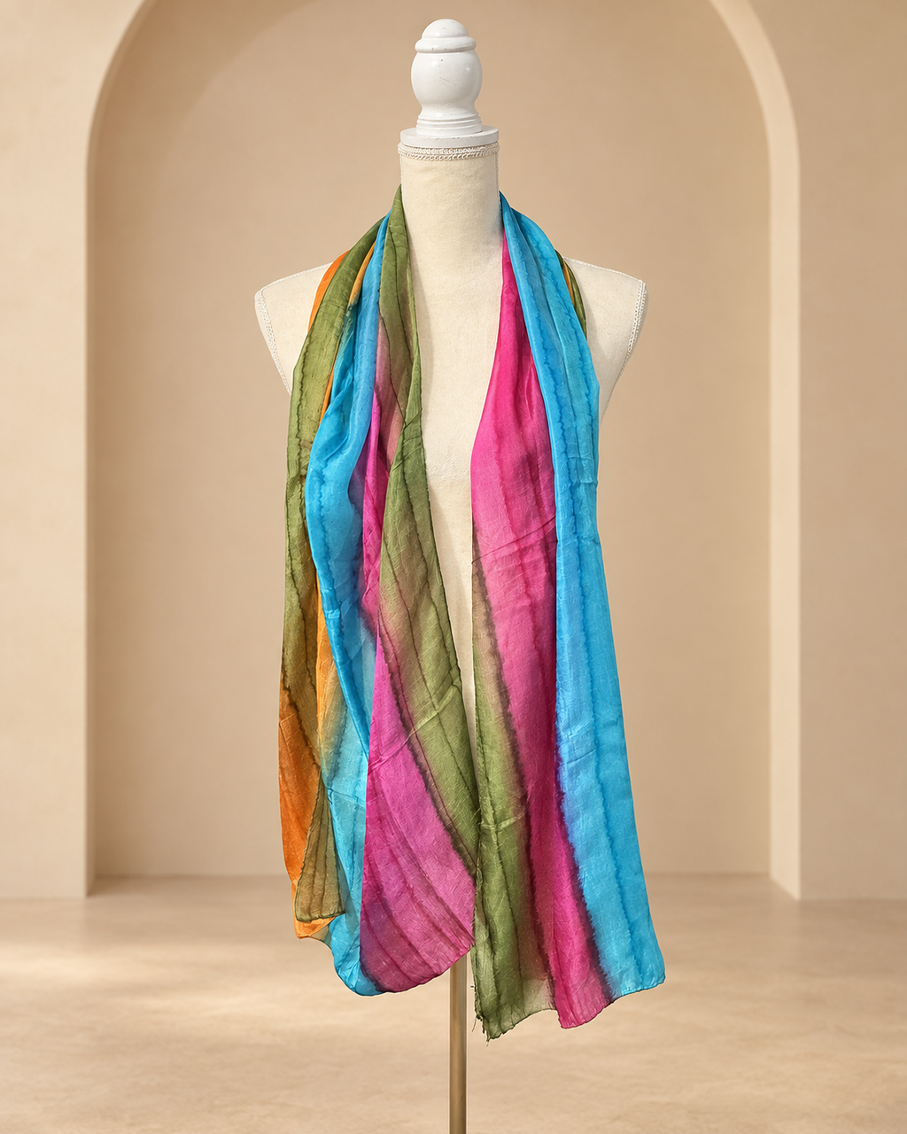 Mascada Degradada · Azul, Fucsia y Verde Olivo