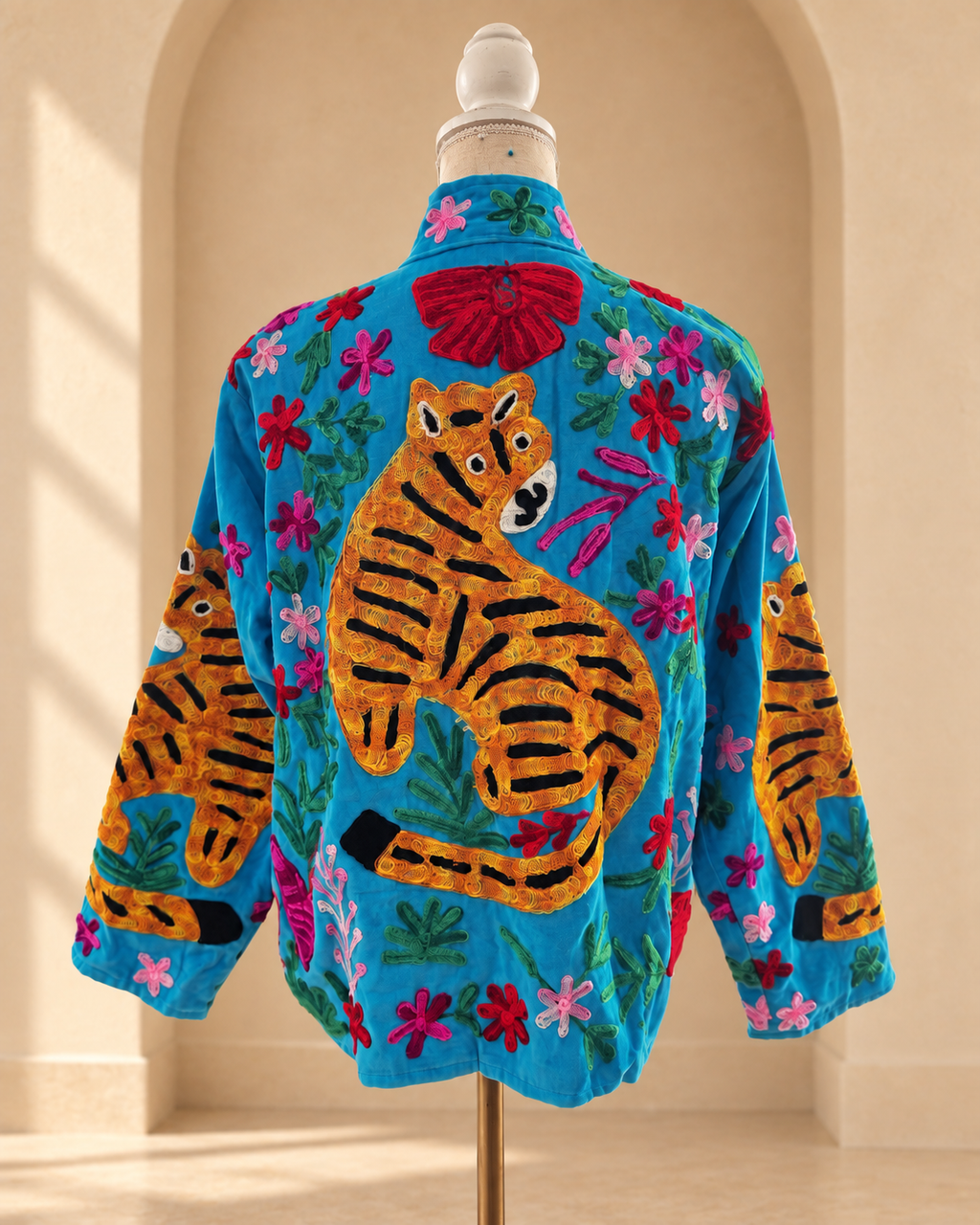 Blazer Suzani Velvet · Tigres Azul Cielo