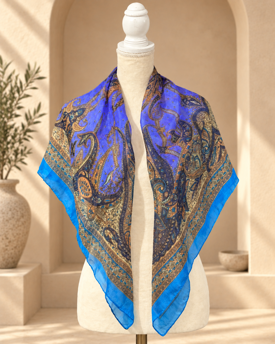 Mascada Paisley · Azul Cobalto