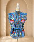 Chaleco Suzani Velvet · Azul Floral