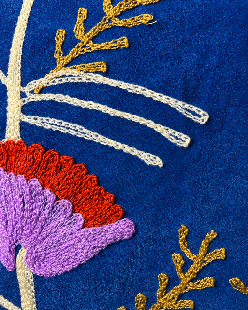 Chaleco Suzani Velvet · Azul Floral