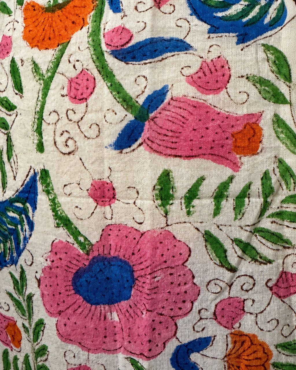 Kaftán Medio Estampado · Jardín Coral