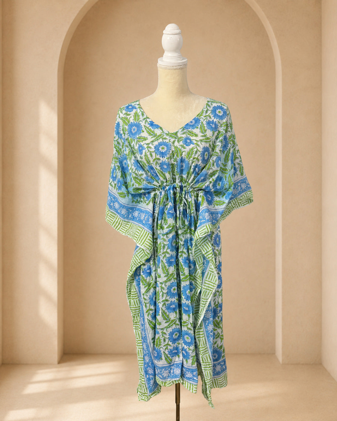 Kaftán Medio Estampado · Jardín Celeste