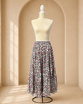 Falda Larga Estampada · Jardín Rosa