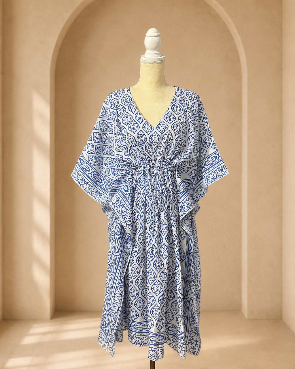 Kaftán Medio Estampado · Azul Jaipur